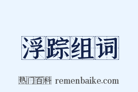 浮踪组词是什么意思的图片